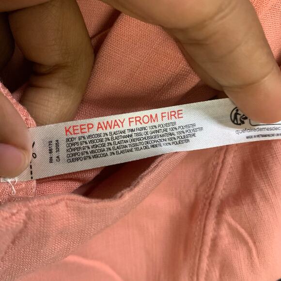 Free People Women's Lola Thong Bodysuit Sz S Small Coral Pink - Picture 8 of 9